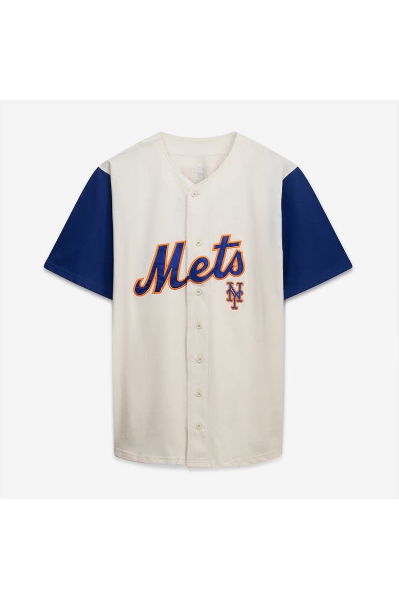 Men's Profile Cream/Royal New York Mets Big & Tall Two-Color Fashion Jersey, Alternate, color, Cream