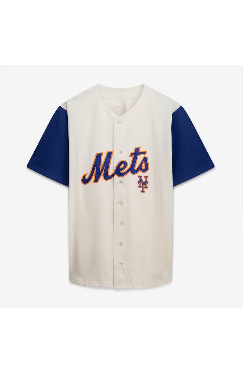 PROFILE Men's Profile Cream/Royal New York Mets Big & Tall Two-Color Fashion Jersey, Alternate, color, Cream