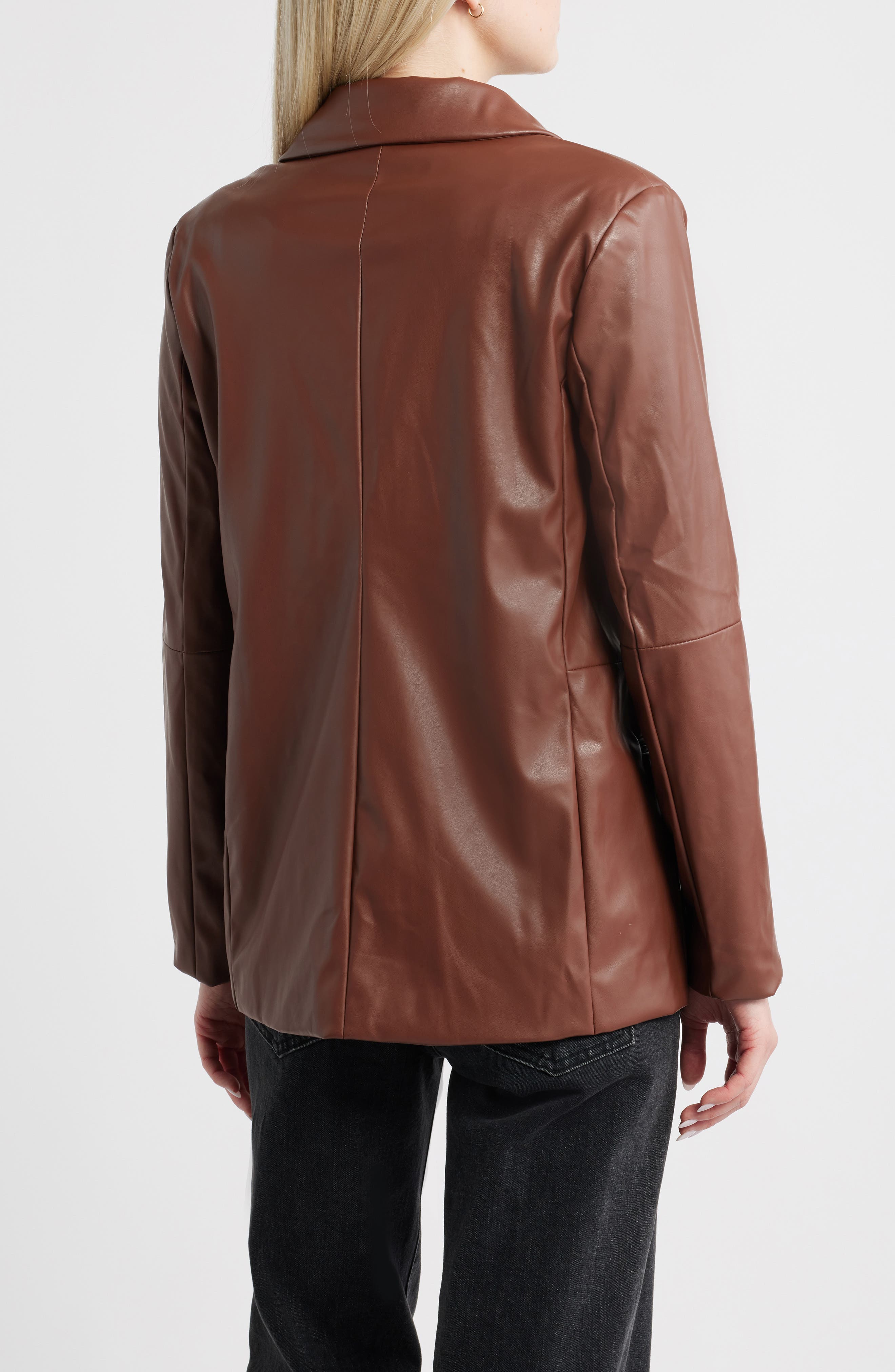 Morrison Faux Leather Blazer - image 2