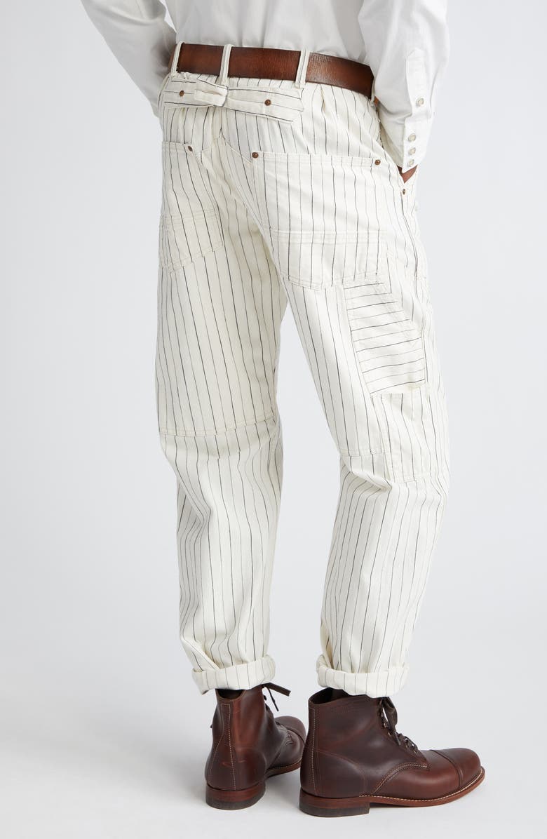 Double RL Moore Pinstripe Herringbone Carpenter Pants, Alternate, color, 