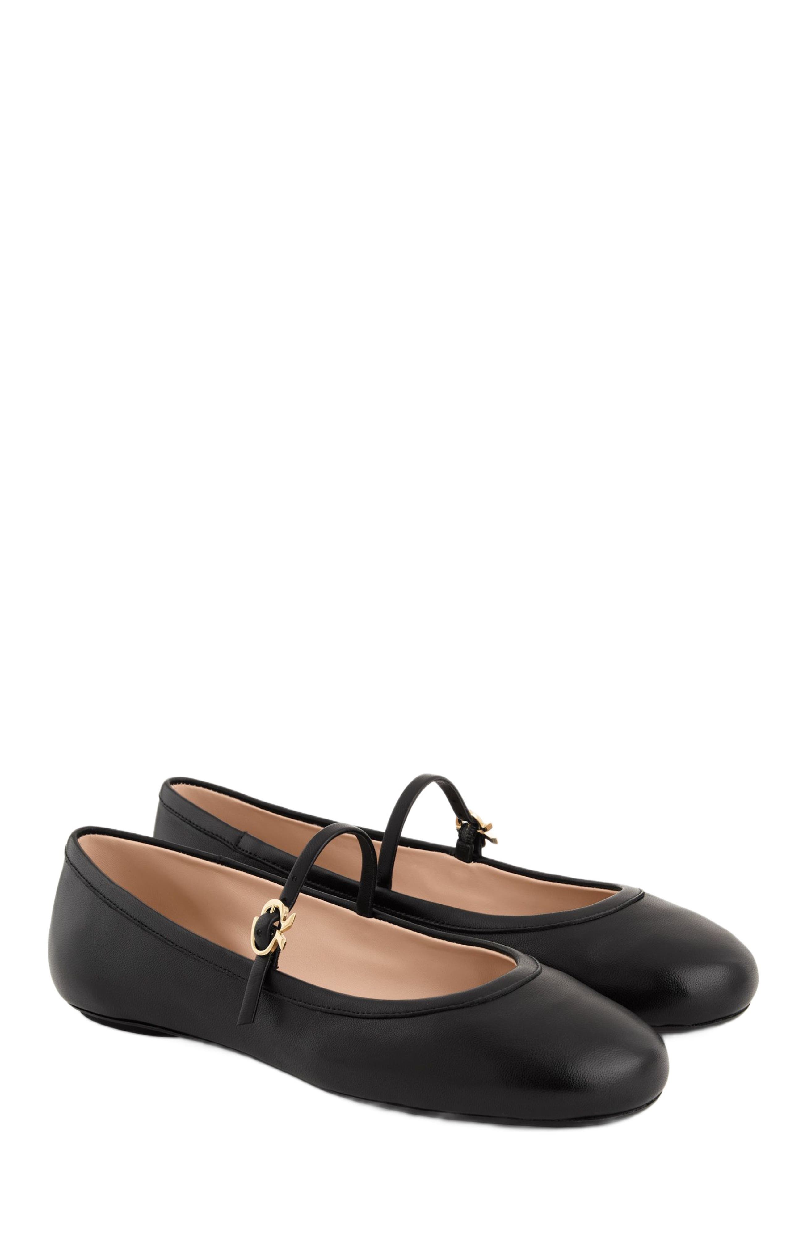 Gianvito Rossi Carla Ballerina, Alternate, color, Black