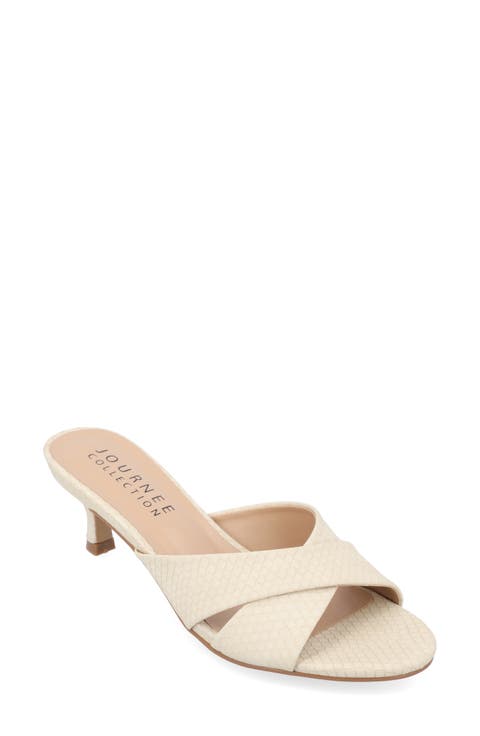 Berkly Snake-Embossed Slide Sandal (Women)