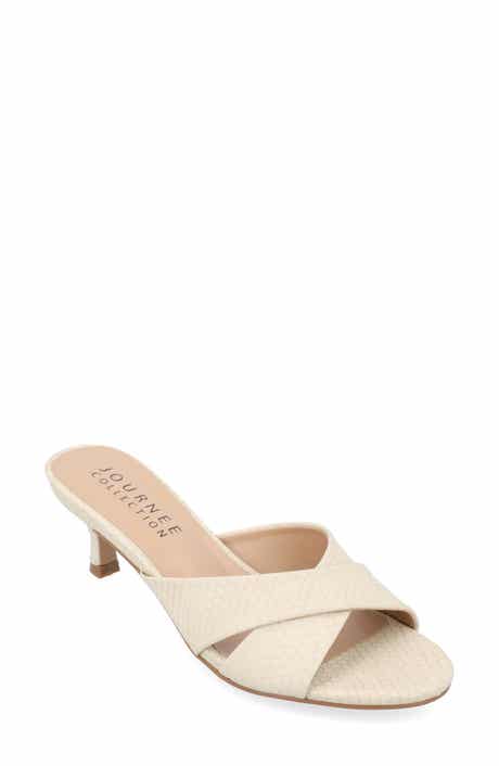 Journee Collection Berkly Snake-Embossed Slide Sandal