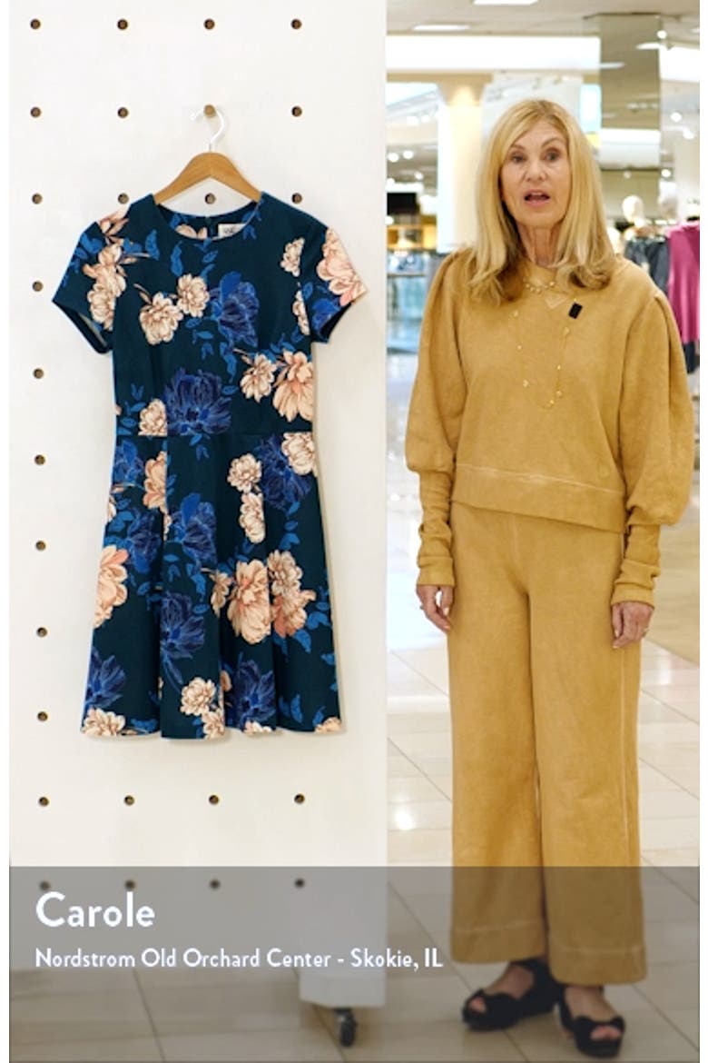 Floral Scuba Crepe A-Line Dress video