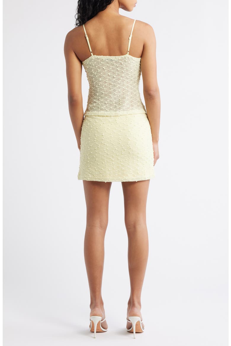Blazing Heat Textured Camisole & Miniskirt Set, Alternate, color, YELLOW