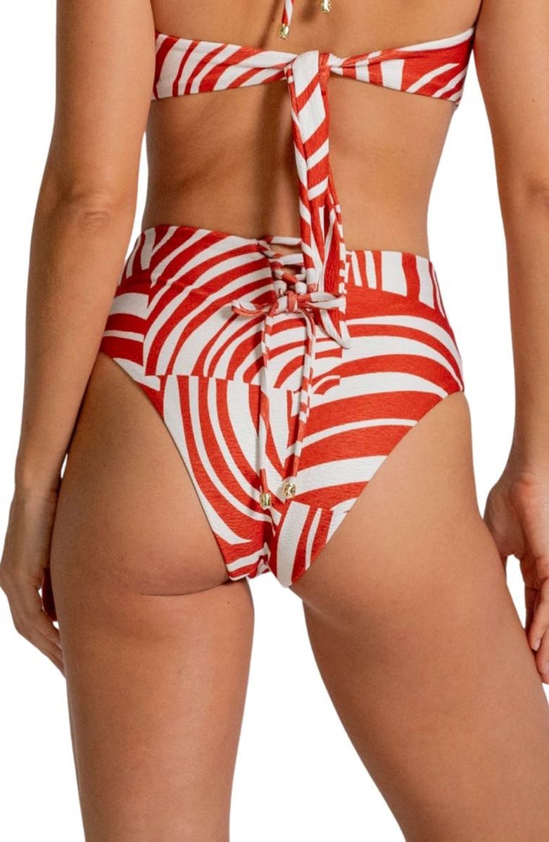 Cosita Linda High Waist Bikini Bottoms, Alternate, color, Chutney