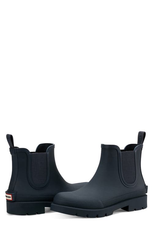 Hunter Orford Insulated Waterproof Chelsea Boot In Dark Blue