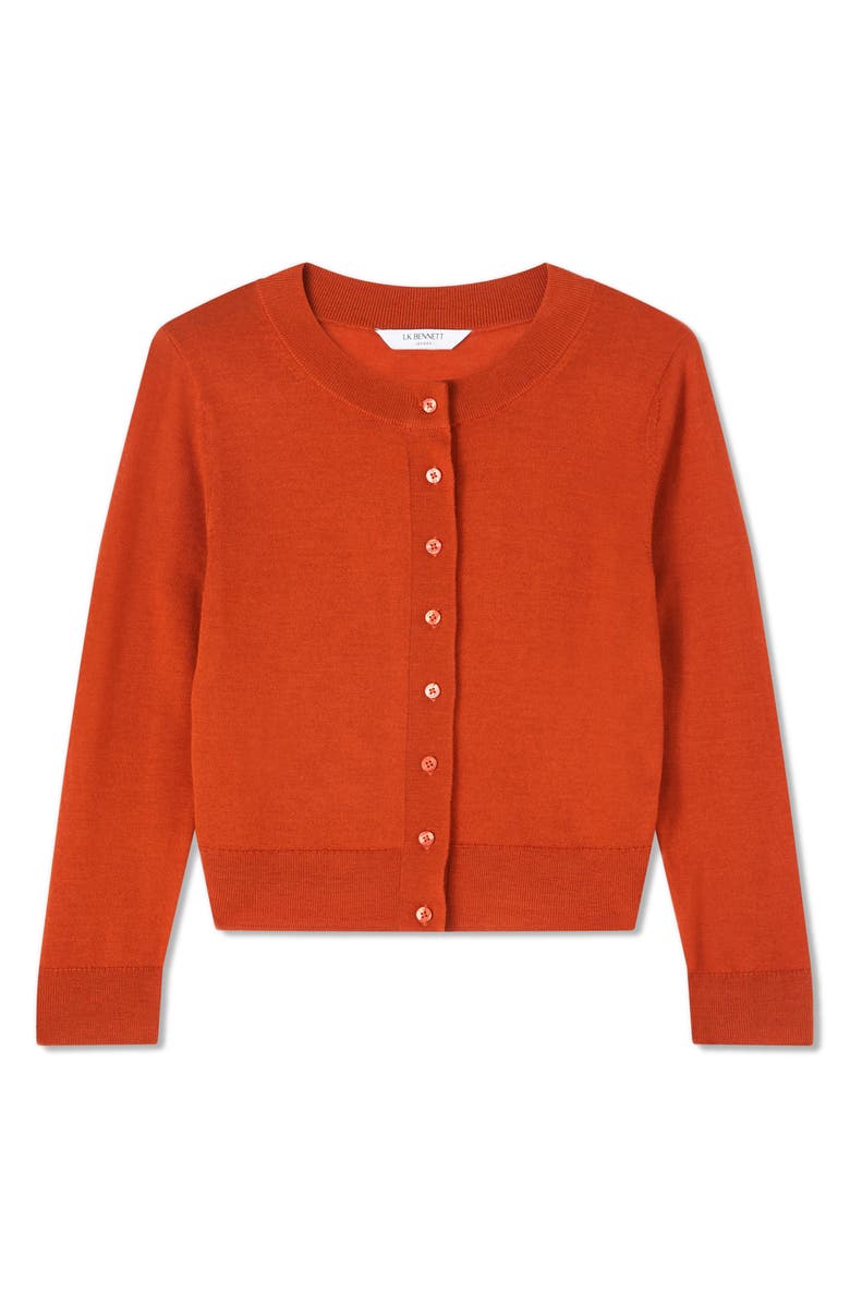 LK Bennett Connie Merino Wool Cardigan, Alternate, color, 