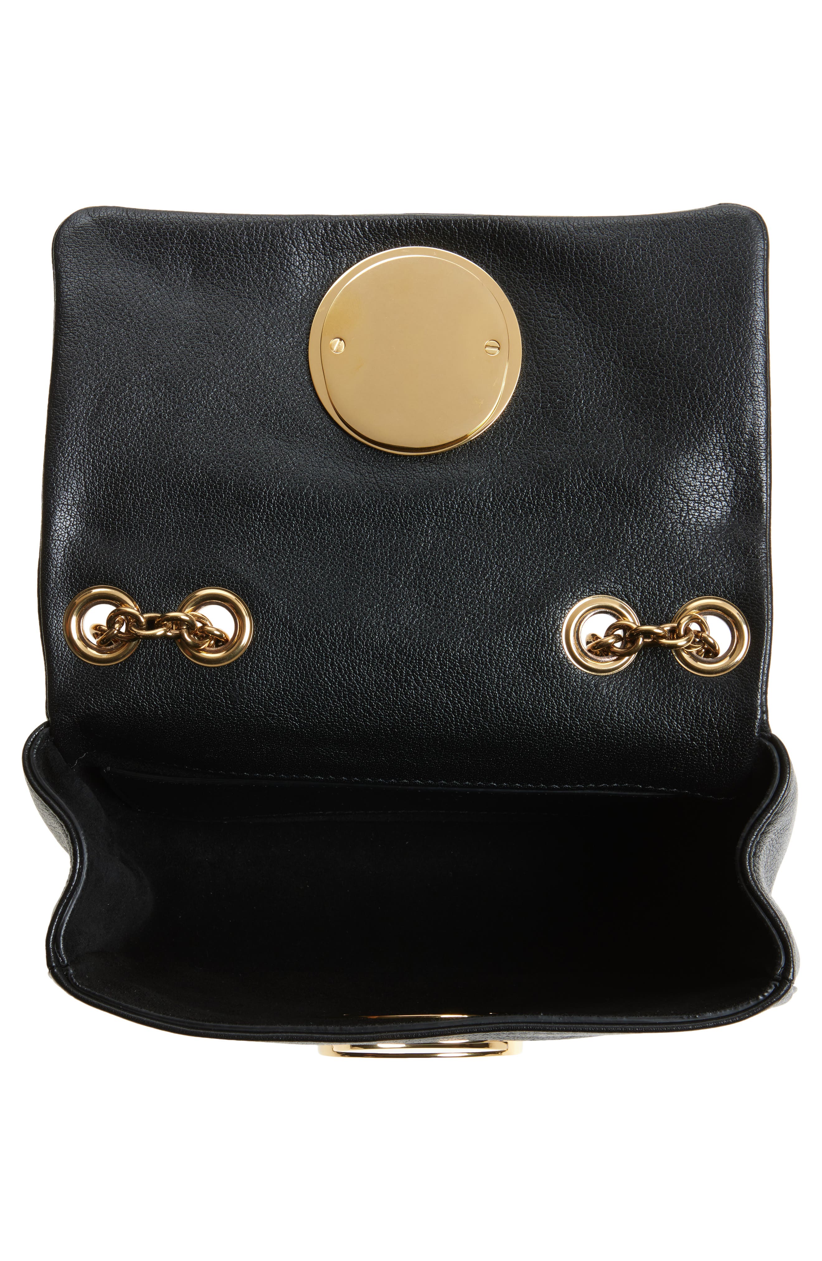 Chloé Heritage Leather Shoulder Bag, Alternate, color, Black