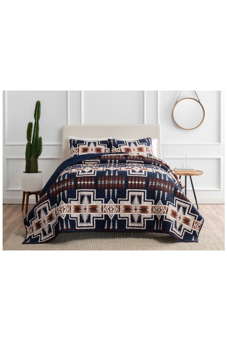 Harding Coverlet & Sham Set, Main, color, NAVY MULTI