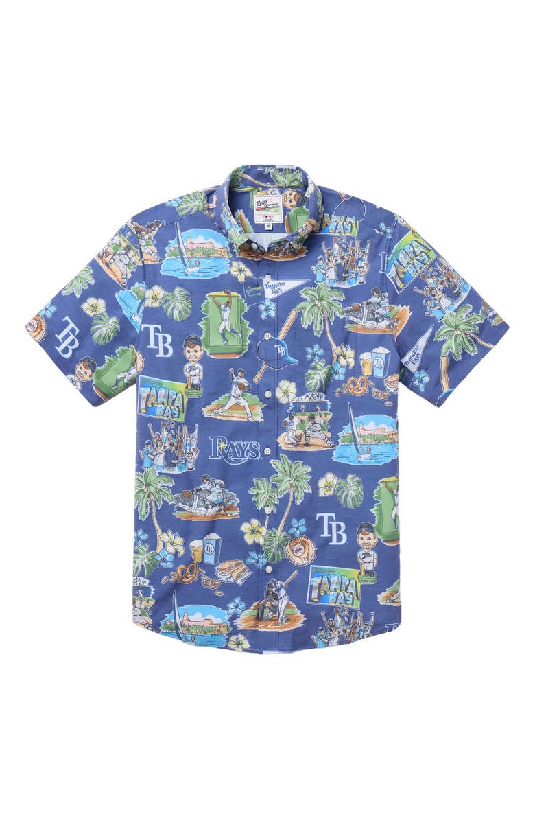 Reyn Spooner Men's Reyn Spooner Blue Tampa Bay Rays Scenic Tri-Blend Performance Button-Up Top, Main, color, Blue