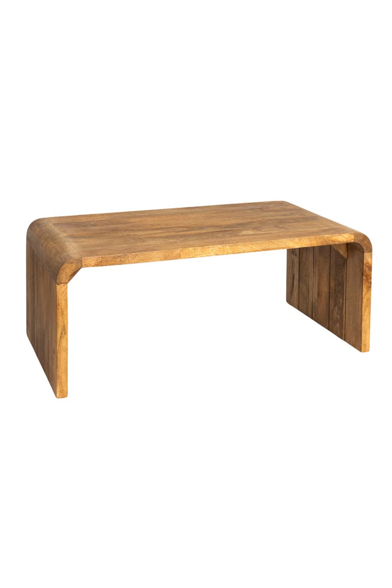 Waterfall Edge Coffee Table, Main, color, Natural
