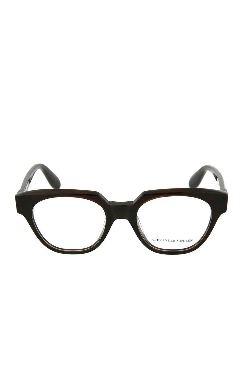 McQueen 49mm Modified Round Optical Frames, Alternate, color,