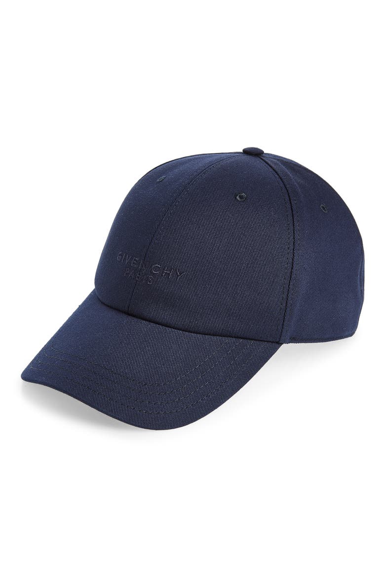 Embroidered Logo Adjustable Baseball Cap, Main, color, MIDNIGHT BLUE