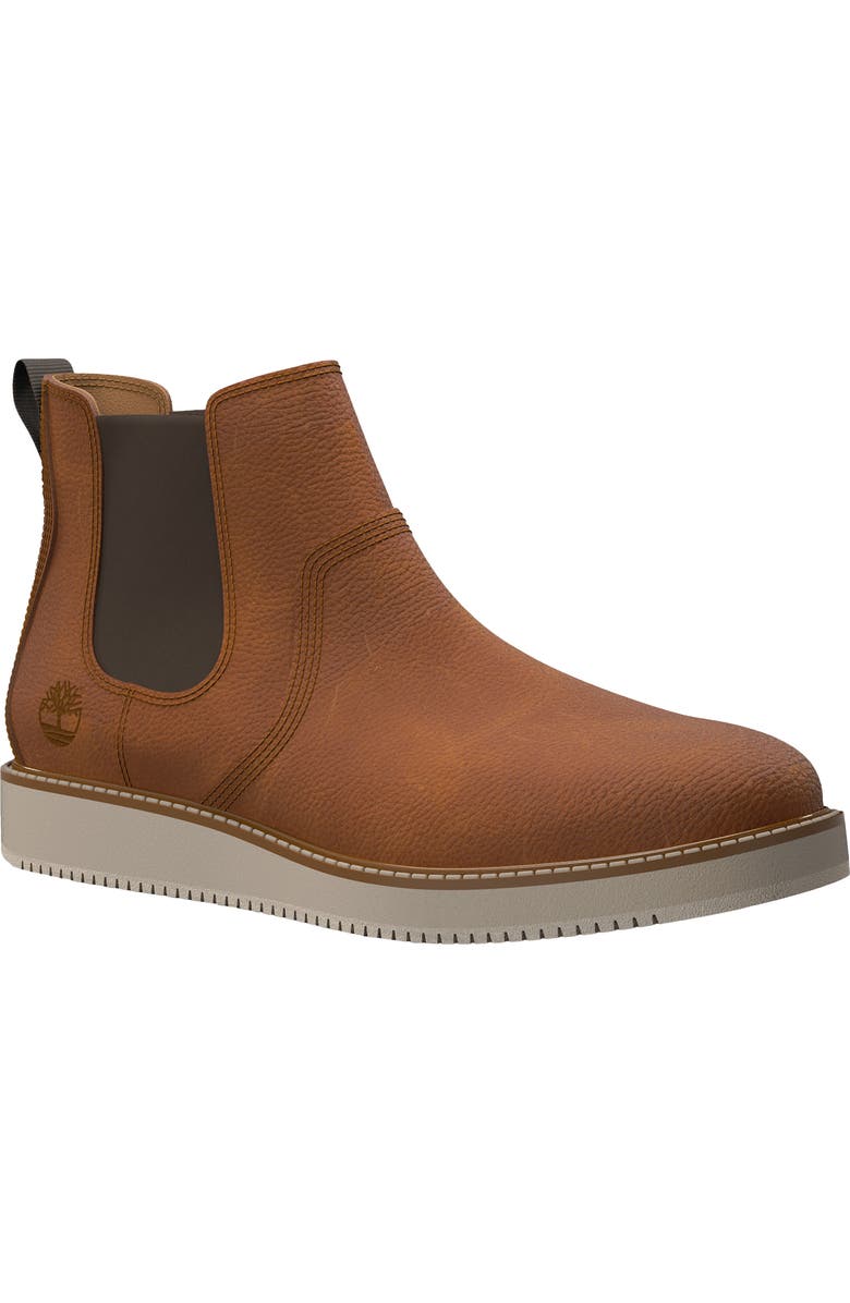 Timberland Redwood Edge Essential Water Repellent Chelsea Boot, Main, color, Medium Brown Full Grain