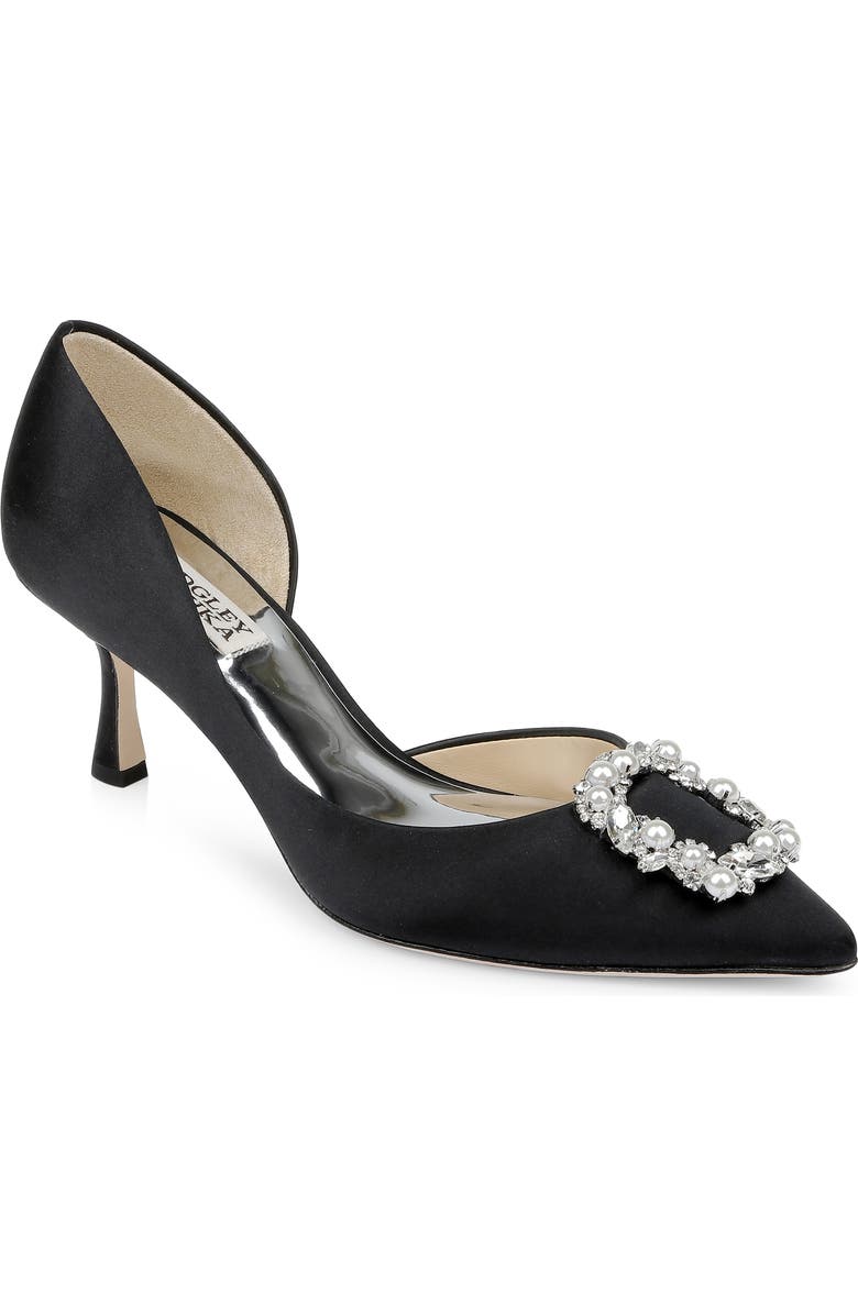 Badgley Mischka Collection Fabia Embellished Pointed Toe Pump, Main, color,
