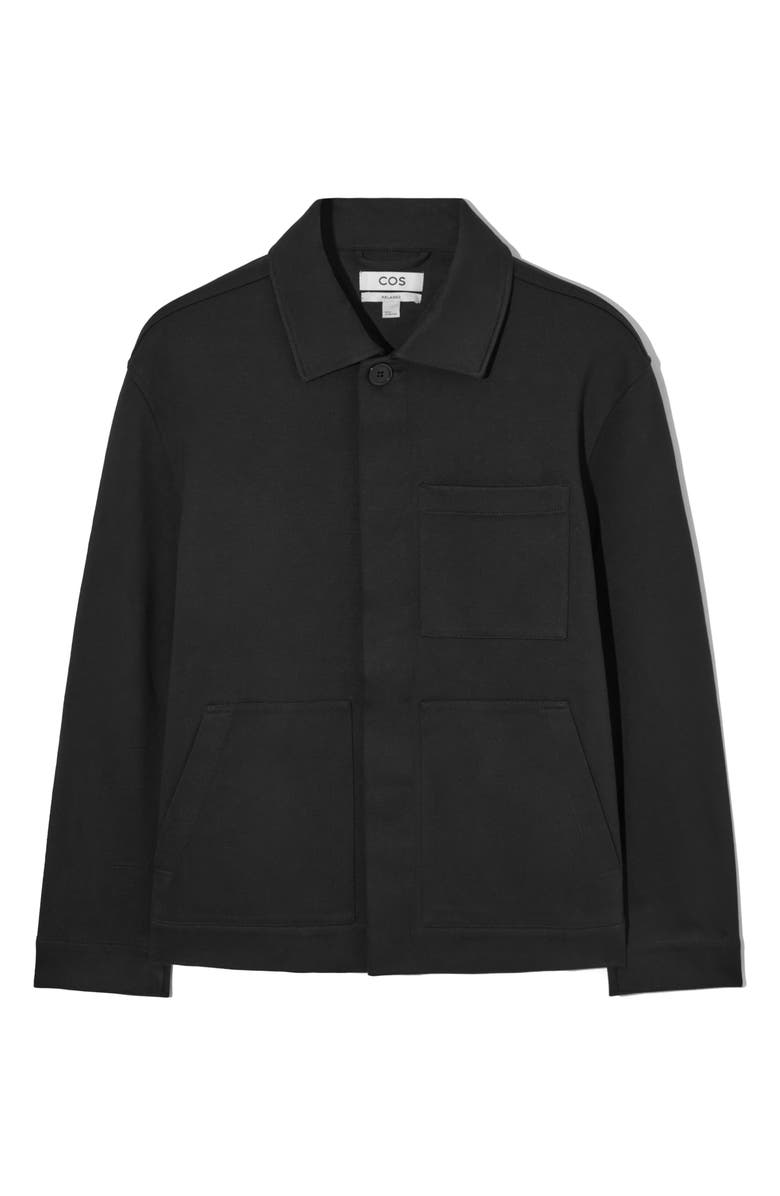 COS Minimal Cotton Jersey Utility Jacket, Alternate, color, 