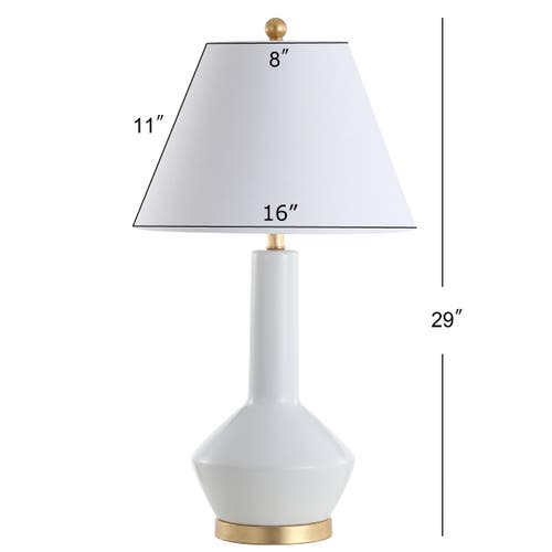 Shop Jonathan Y Copenhagen 29" Ceramic/metal Led Table Lamp In White