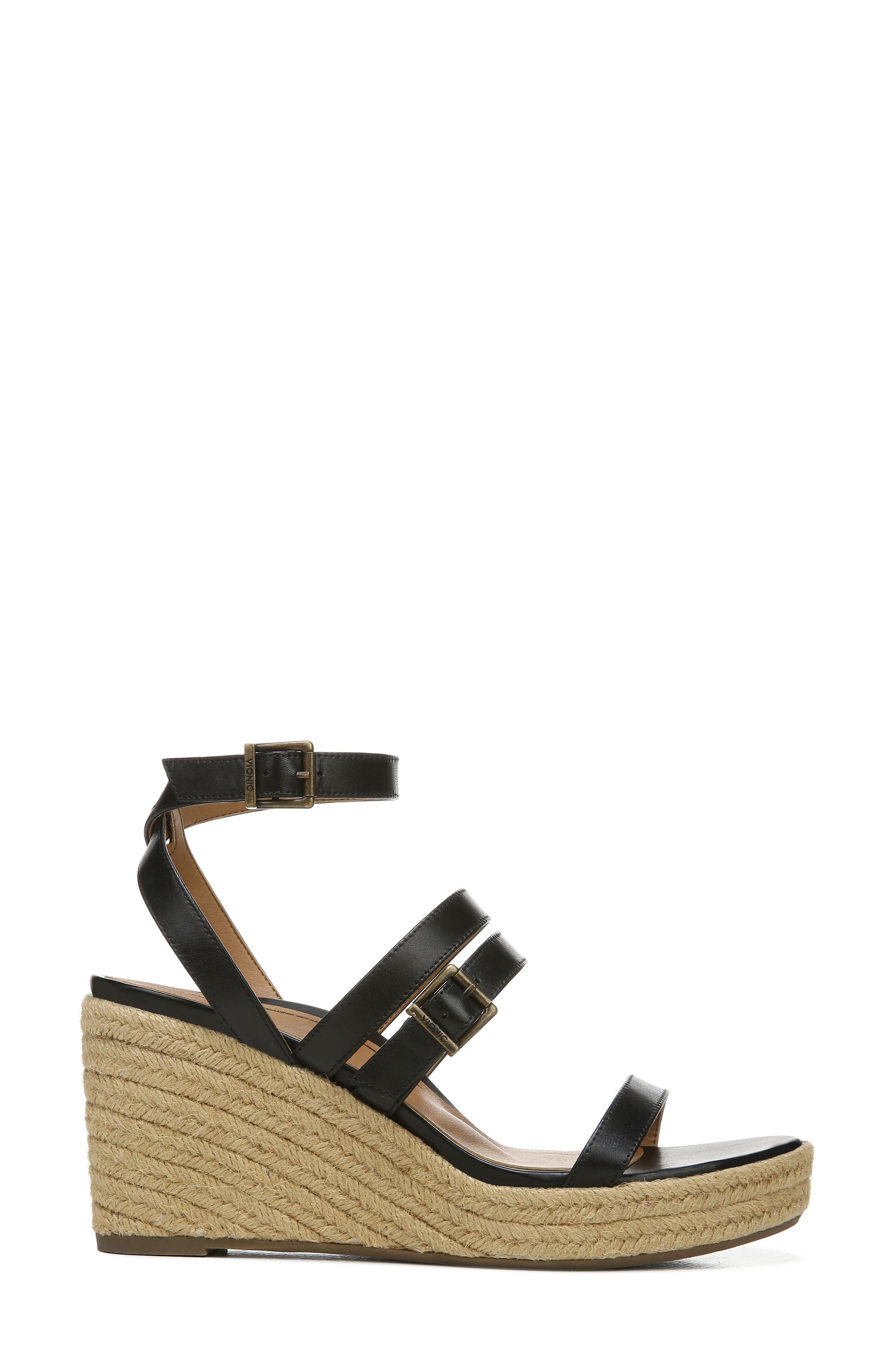 Vionic Sabina Ankle Strap Wedge Sandal, Alternate, color, 