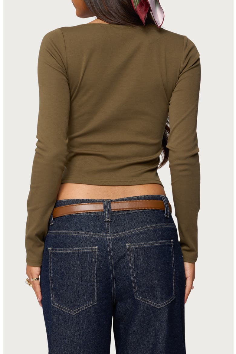 Rion Asymmetric Neck Top, Alternate, color, OLIVE