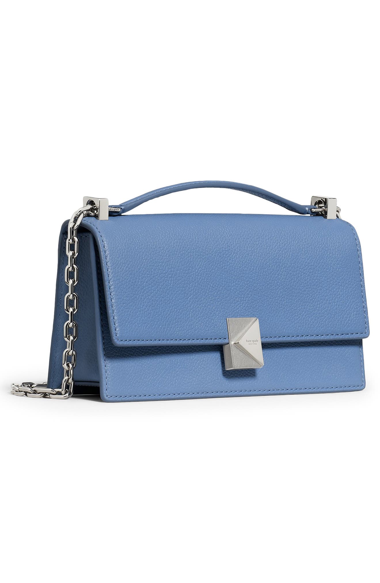 Kate Spade New York deco pebble leather convertible crossbody bag, Alternate, color, Blue