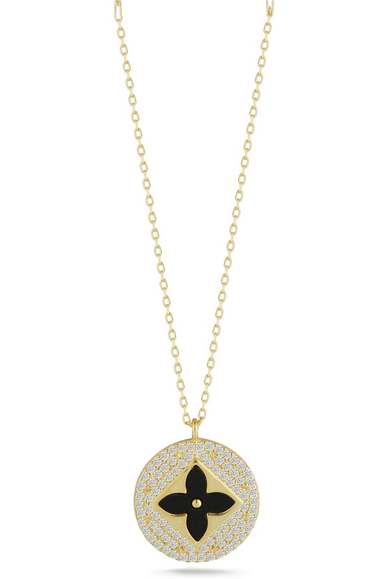 Clover Pendant Necklace, Main, color, YELLOW GOLD