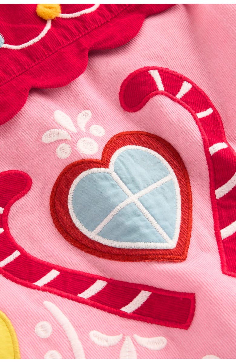 Mini Boden Kids' Logo Pinafore Dress, Alternate, color, Gingerbread House