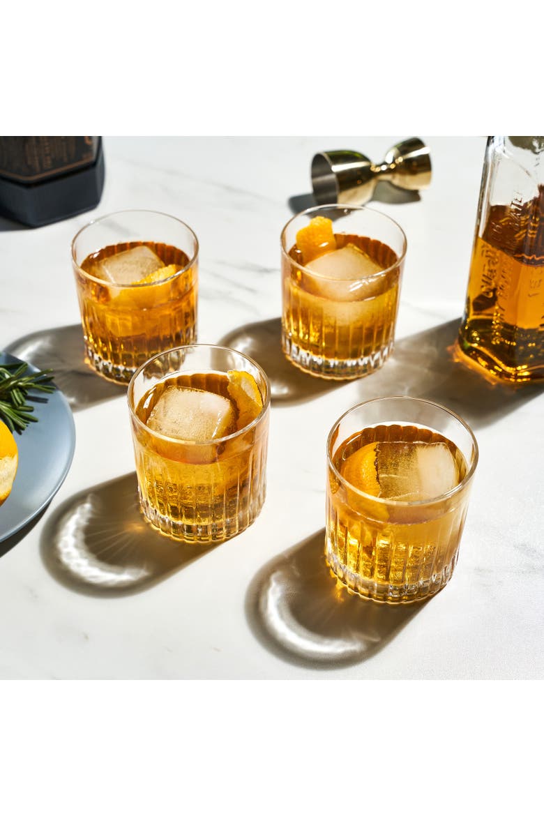 Reserve Milo Crystal Rocks Glasses Set of 4, Alternate, color, Clear