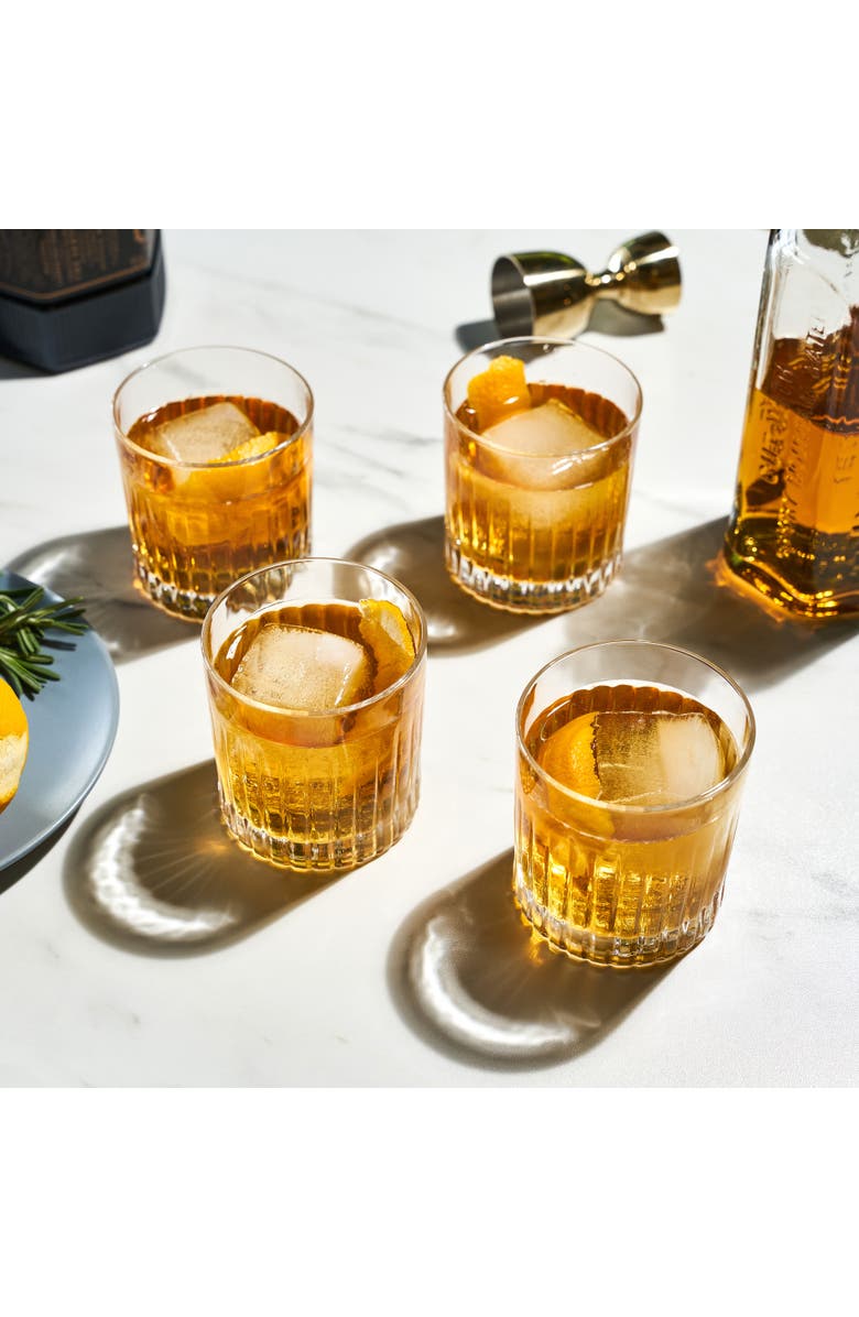 Viski Reserve Milo Crystal Rocks Glasses Set of 4, Alternate, color, Clear