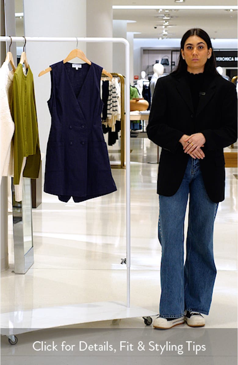 Siren Coast Sleeveless Double Breasted Romper, sales video thumbnail