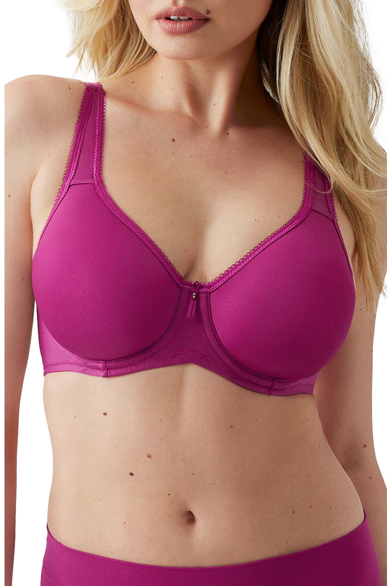 Basic Beauty Spacer Underwire T-Shirt Bra, Main, color, BERRY FIZZ