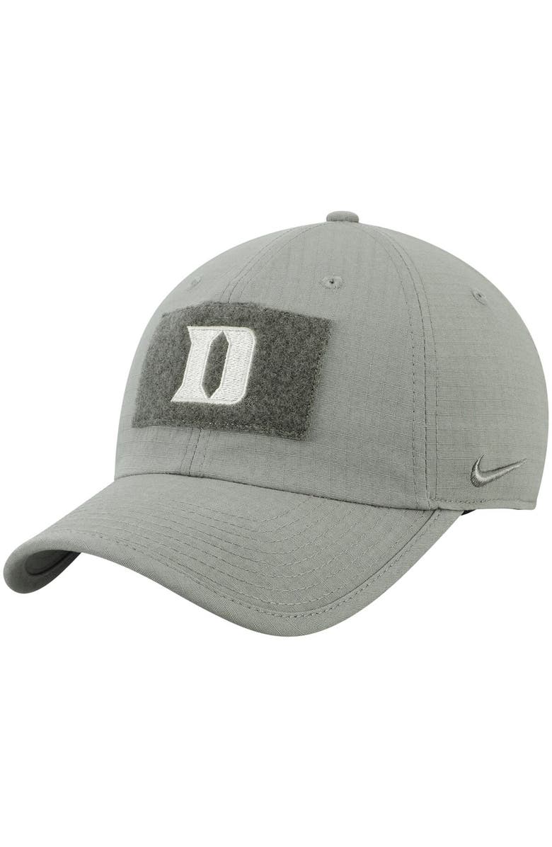 Nike Men's Nike Green Duke Blue Devils Tactical Heritage 86 Team Performance Adjustable Hat, Main, color, 