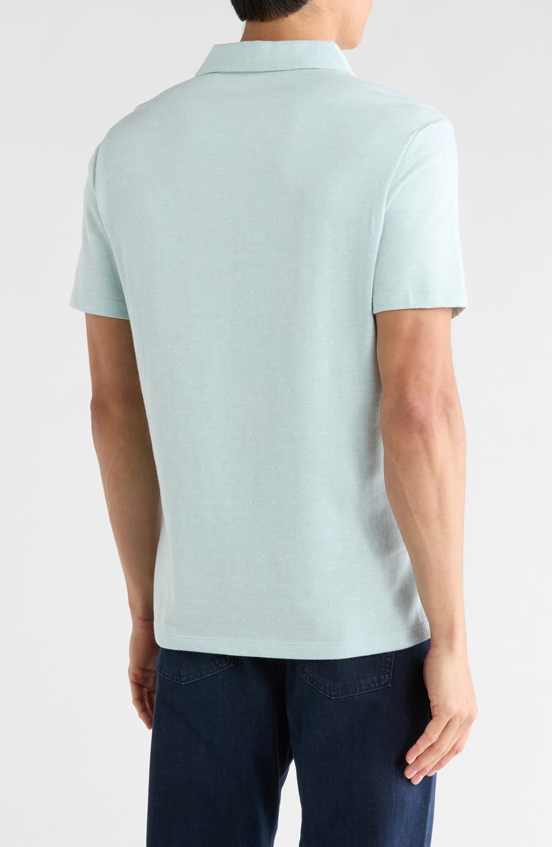 Robert Barakett Alvaro Cotton Blend Knit Polo, Alternate, color, Dusty Teal