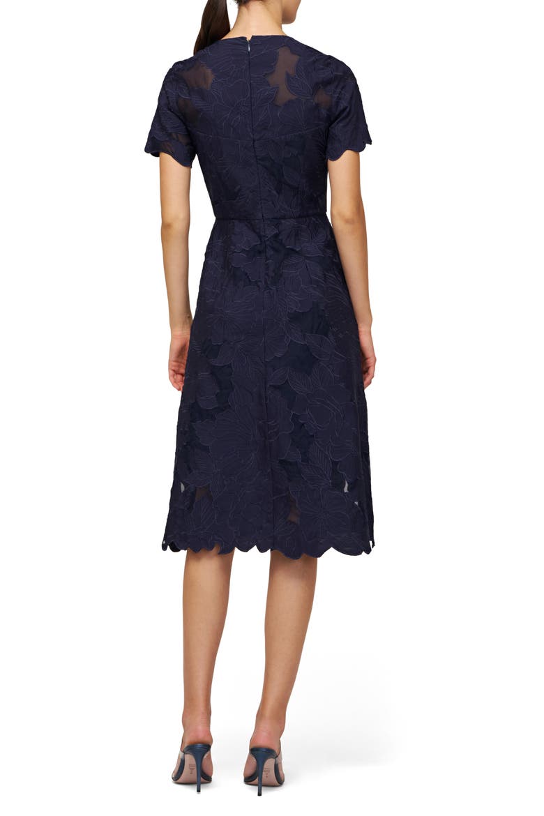 Luna Embroidered Midi Dress, Alternate, color, MIDNIGHT BLUE