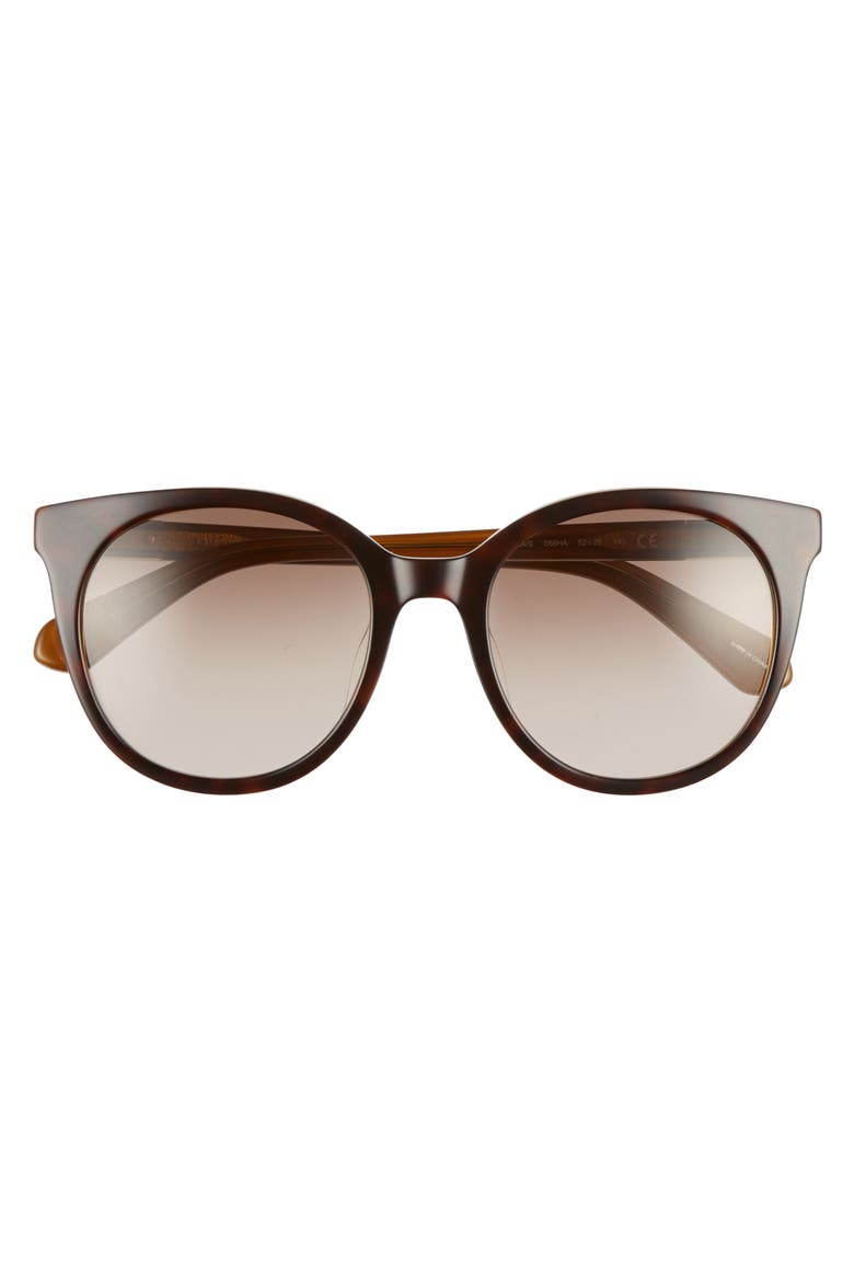 akayla 52mm cat eye sunglasses, Alternate, color, DARK HAVANA