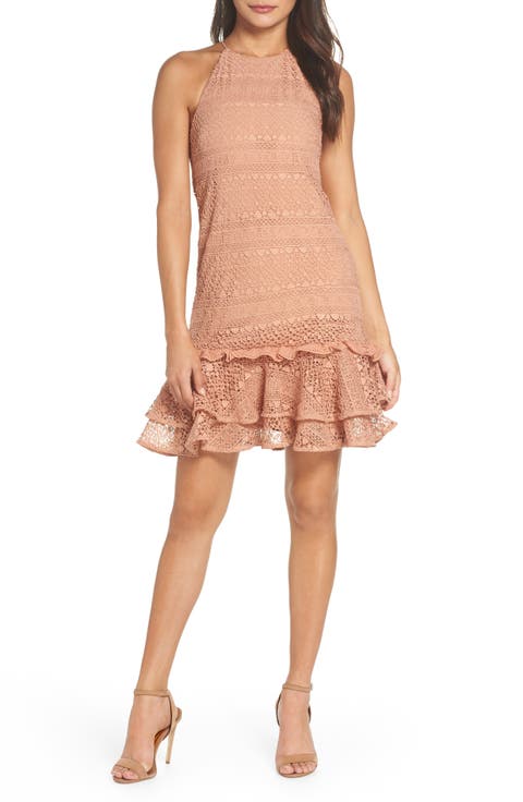 . Elizabeth Lace Halter Dress