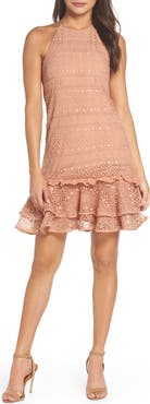 Cooper St . Elizabeth Lace Halter Dress