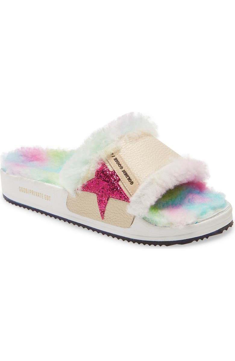 Golden Goose Poolstar Genuine Shearling Slide Sandal, Main, color,
