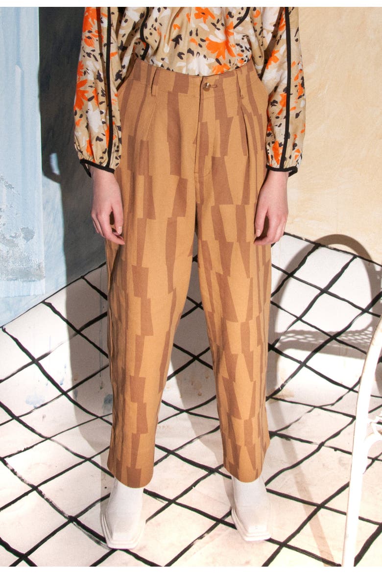 Basile Cotton Twill Pant, Alternate, color, Accenda Clay