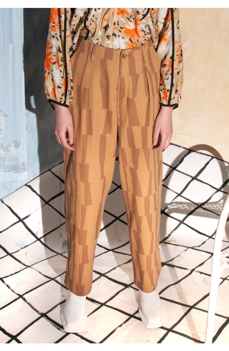 Untitled in Motion Basile Cotton Twill Pant, Alternate, color, Accenda Clay