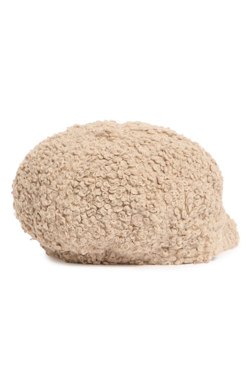 Vince Camuto Bouclé Newsboy Cap In Brown