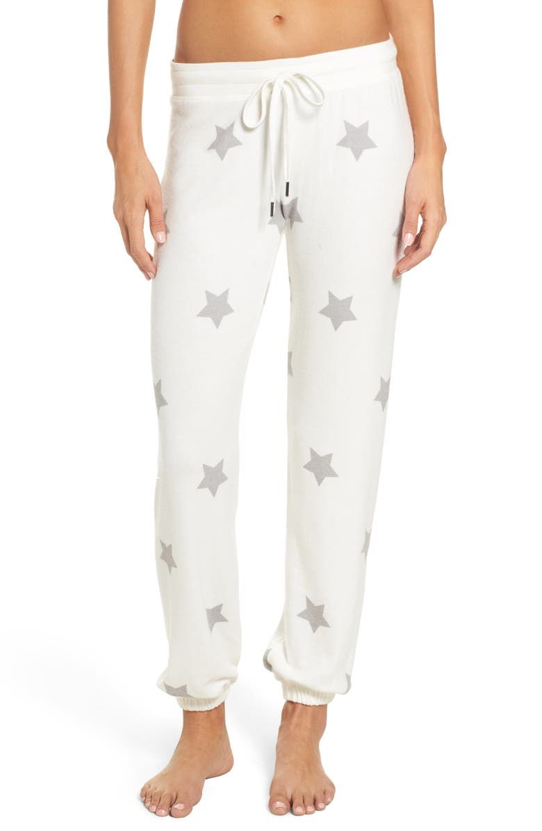 PJ Salvage Metallic Star Lounge Jogger Pants, Main, color, 