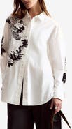 Desigual Oversize Cotton Poplin Button-Up Shirt