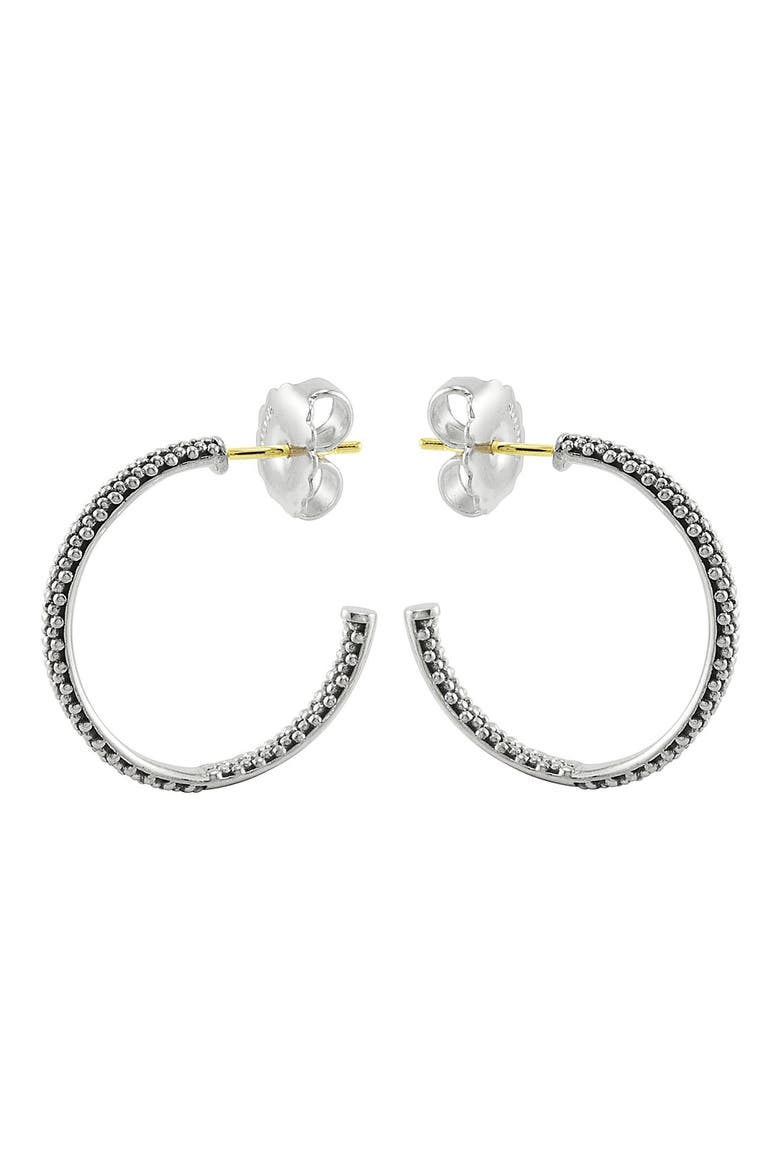 Caviar Hoop Earrings, Alternate, color, STERLING SILVER