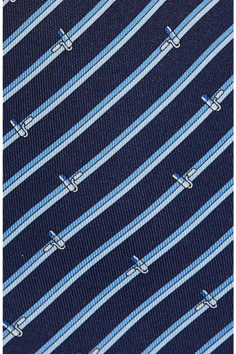Tinta Painter Stripe Silk Tie, Alternate, color, NAVY
