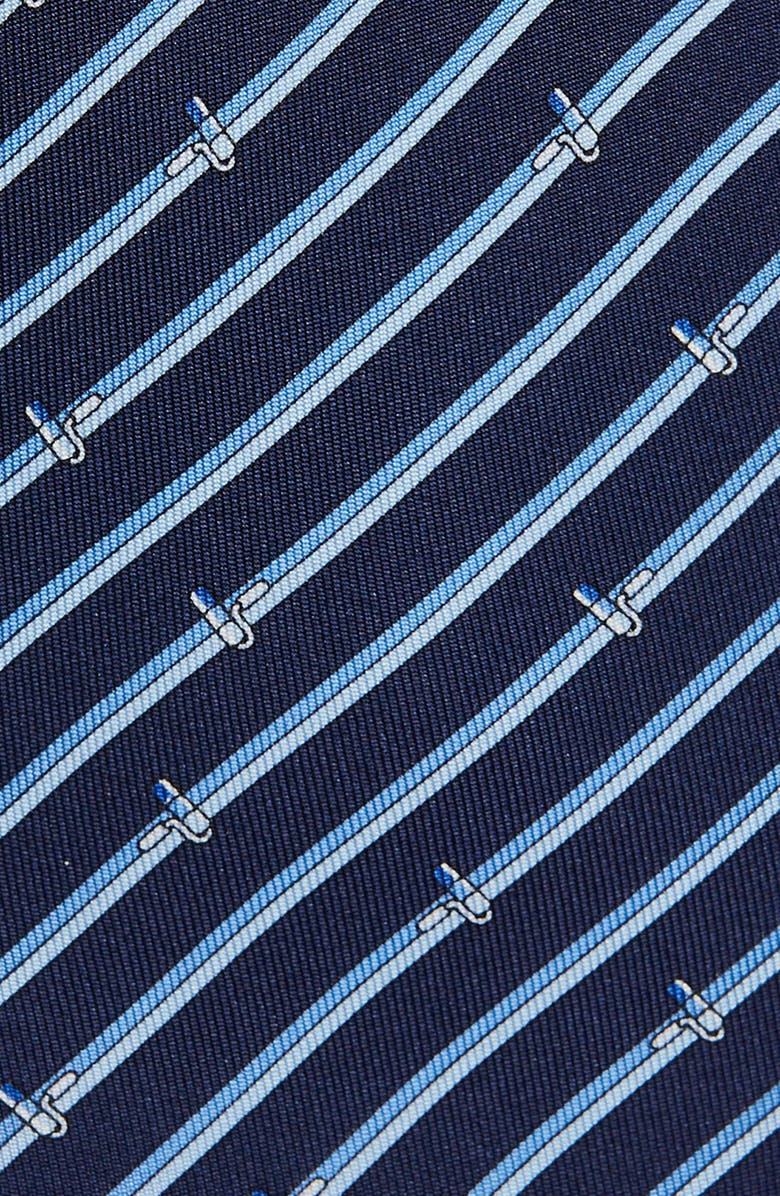 FERRAGAMO Tinta Painter Stripe Silk Tie, Alternate, color, Navy