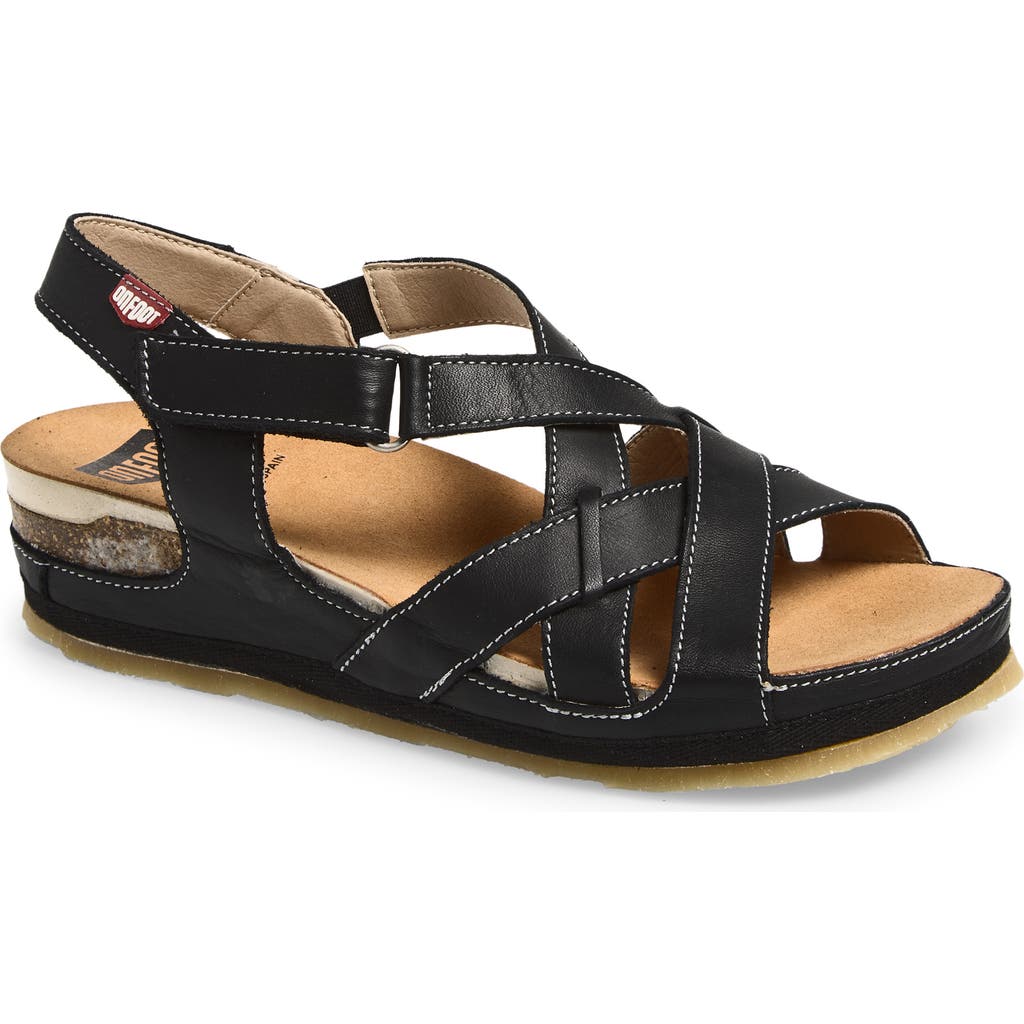 On Foot Cynara Ankle Strap Sandal In Black