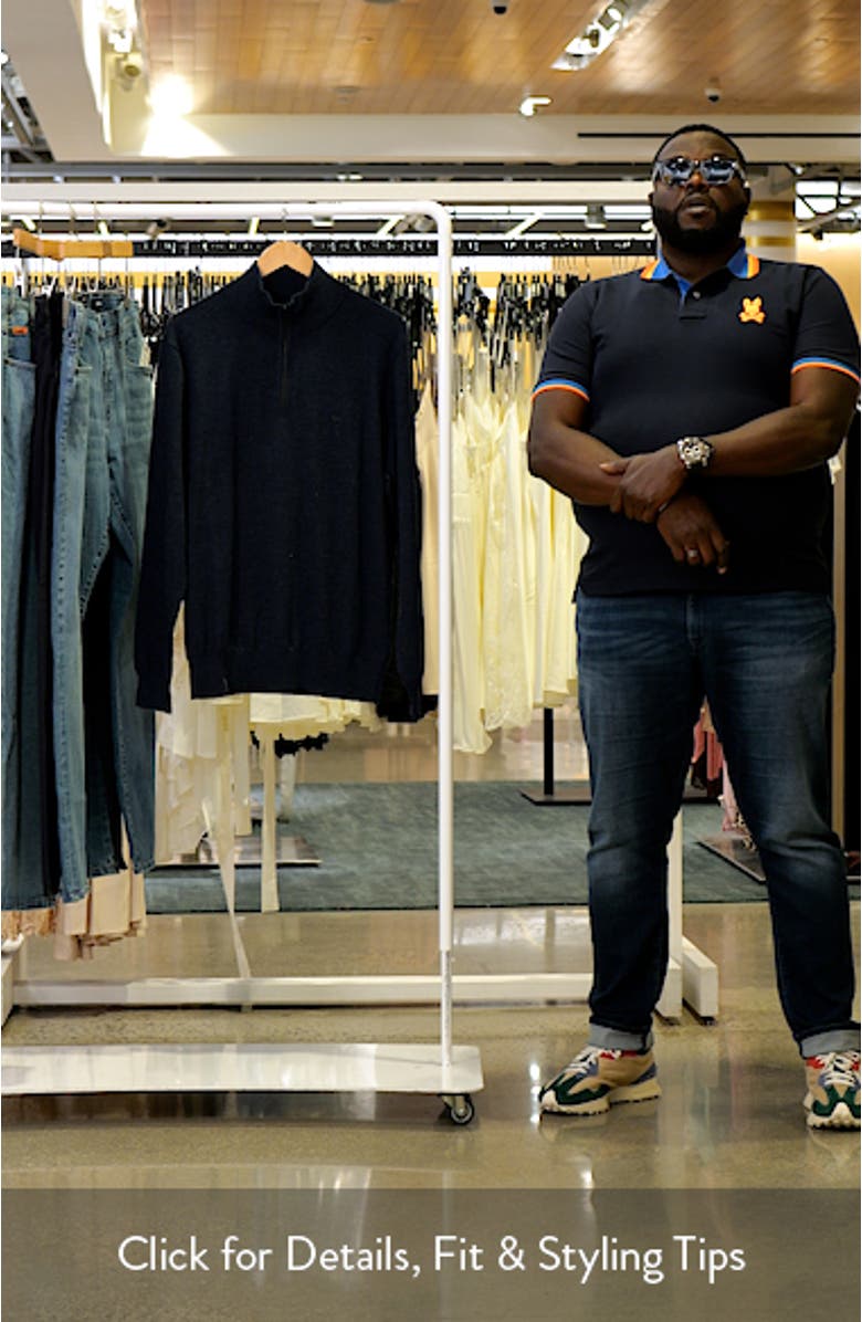 Nobles Funnel Neck Merino Wool Half Zip Sweater, sales video thumbnail