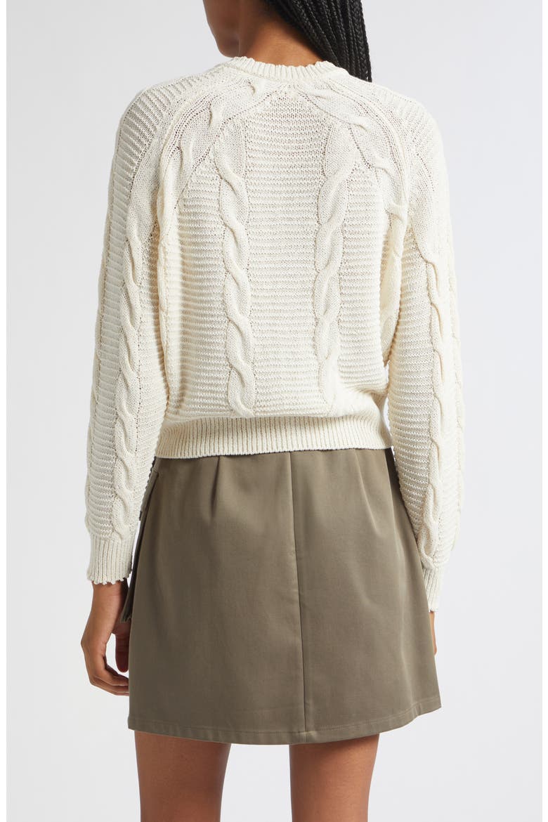 Darcy Cable Knit Cardigan, Alternate, color, IVORY