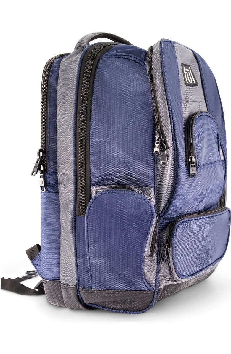 Ful Big Easy Water Resistant 17" Backpack, Alternate, color, Navy/Grey